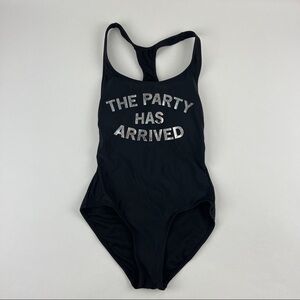 NOBO No Boundarires Swim Suit Womens Small 3-5 One Piece Black Graphic
